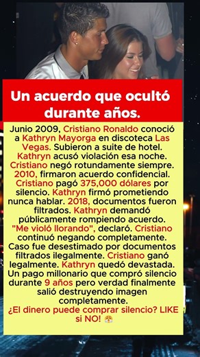 La noche que Cristiano Ronaldo pagó millones silenciando acusación de violación