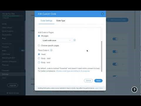 Adding Custom Code Wix for High Resolution Favicon