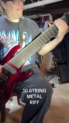 10 STRING METAL RIFF #guitar #10stringguitar #agilependulumpro102730 #riffs #heavymetal