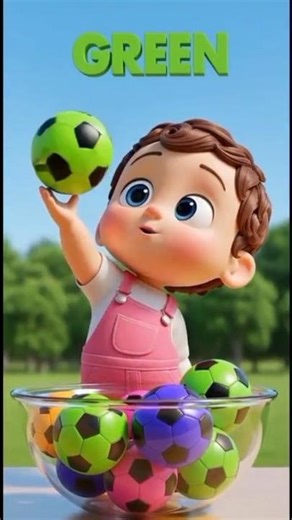 Colours with Soccer Balls! 🔴🟡🟢🔵 Baby Learning Song | Nursery Rhymes for kids #babysongs #cartoon