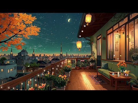 Calm Night in Fall 🍁 Autumn Lofi Playlist for Relaxing Study Nights 🍂 Lofi Hip Hop - Deep Focus