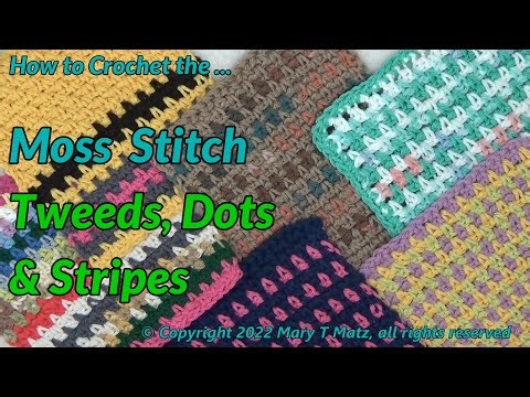 How to Crochet the Moss Stitch Tweed Dots and Stripes