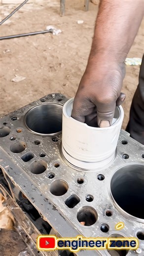 🔧 Engine Liner Clearance Explained! Piston & Gauge Method Simplified #shorts