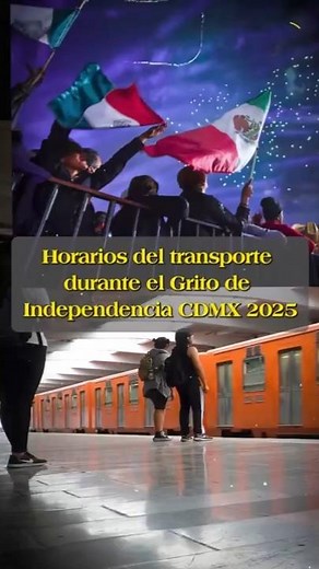 Service schedule for the Metro, Metrobús, Suburban Train, and Light Rail for September 15 and 16