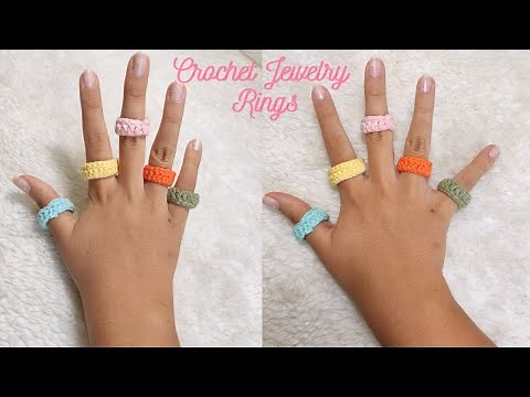 HOW TO CROCHET VERY EASY AND BEGINNER FRIENDLY CROCHET JEWELRY RINGS? | EASY CROCHET | DIY