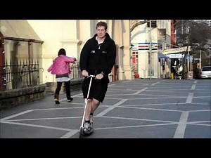 Xootr scooter street curb jumping - demonstration video