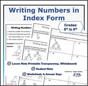Exponents - Indices: Writing Numbers in Index Form
