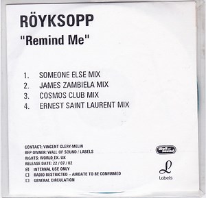 Röyksopp - Remind Me