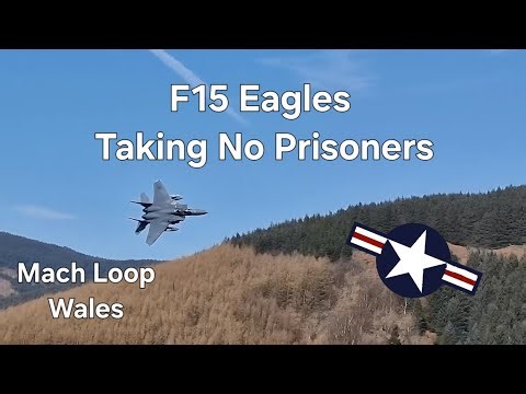 Amazing F15 Fighter Jet Pilots Weaving Through the Mach Loop In Wales