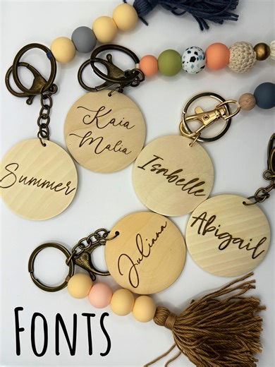 Personalized Wooden Keychain, Custom Engraved Name Keyring, Engraved Bible Verse, Inspirational or Faith Based Gift - Etsy