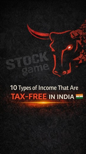 @stock_game__ on Instagram: "Most people think all income is taxable — that’s wrong. ❌ India’s tax laws legally allow multiple income sources to be completely tax-free if you know where to look. From PPF & EPF to agriculture income, insurance maturity & inheritance — smart people don’t just earn more, they pay less tax legally. 💡 The real game isn’t income… it’s tax efficiency. Save this post 📌 Share it with someone who still believes “tax is unavoidable” Follow @stock_game__ for smart money e