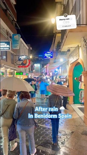 Shocking Rainfall in Benidorm Last Night! 🌧️ Streets Flooded After Storm! #benidorm #rain