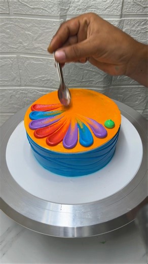 Orange 🧡 Cake Recipe #viral #birthdaycake #cakerecipe #viral #viralshorts #cakeart