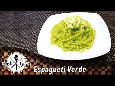 Cómo hacer ESPAGUETI VERDE - FÁCIL y DELICIOSO 🍝🌶️| Gusto X Tu Gusto 🍴
