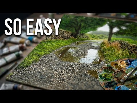 Oil Painting Tutorial | How To Paint A Realistic Muddy Road