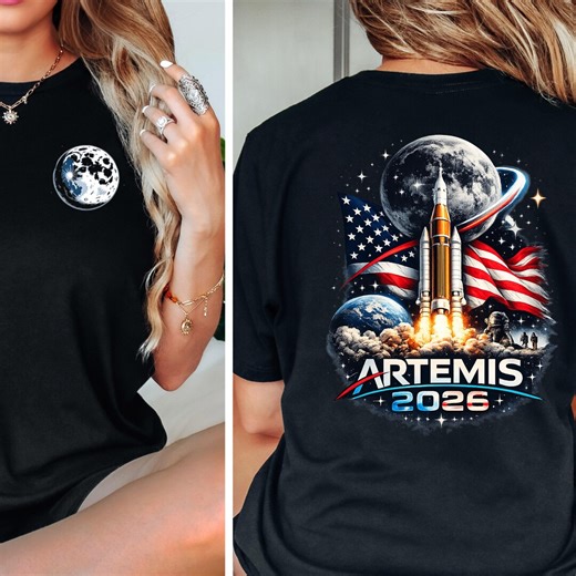 Artemis II 2026 Rocket Launch T-shirt, Future Moon Mission Sweatshirt, Space Exploration Youth Shirt, Science Gift T-shirt - Etsy