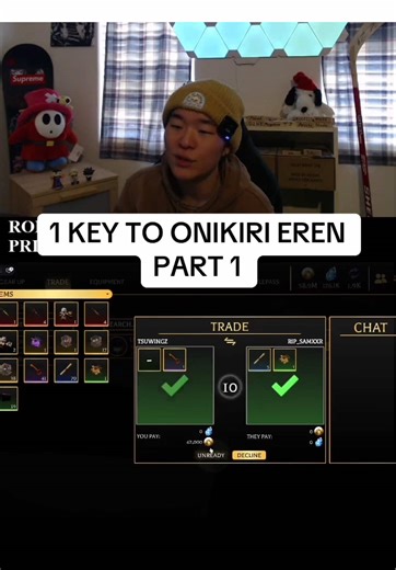 1 KEY TO ONIKIRI EREN PART 1!!👹🥶 THANK YOU TO EVERYONE IN VIDEO FOR THE HELP!! MORE PARTS OF VIDEO COMING SOON!!🙌🏻🪽 #tsuwingz #AttackOnTitan #aotr #anime #roblox