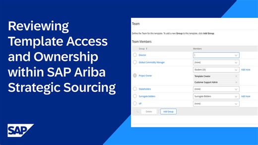 Reviewing Template Access and Ownership within SAP Ariba Strategi