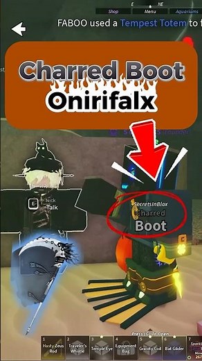 2 Best Spots to get Charred Boot 🥾 for the Onirifalx rod | Nick Quest #fisch