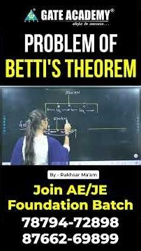 Problem of BETTI'S THEOREM || Structural Analysis