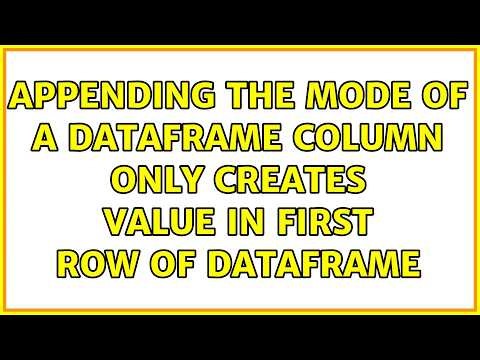 Appending the mode of a dataframe column only creates value in first row of dataframe