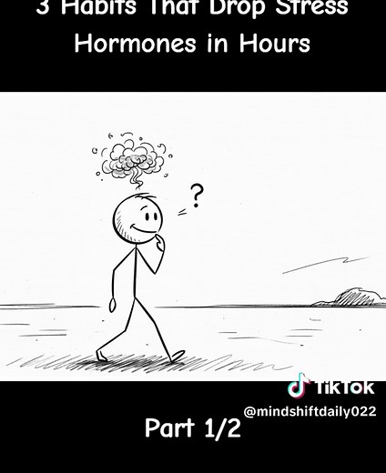3 Habits That Drop Stress Hormones in Hours. Part 1/2. #stressrelief #Cortisol #nervoussystem #mentalhealthtips #healthtok Most people blame their schedule, their job, or their relationships for why they feel constantly overwhelmed. But the real problem is happening inside your body — and it has a name. Cortisol. And when it stays chronically high, it silently destroys your sleep, your memory, your metabolism, and your mood every single day. The good news? You do not need expensive supplements o
