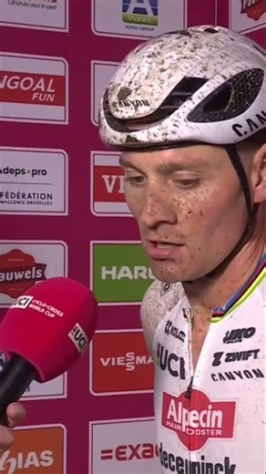 “I made an early decision to wait until the end!” 👀 All according to plan for Mathieu van der Poel 🙌