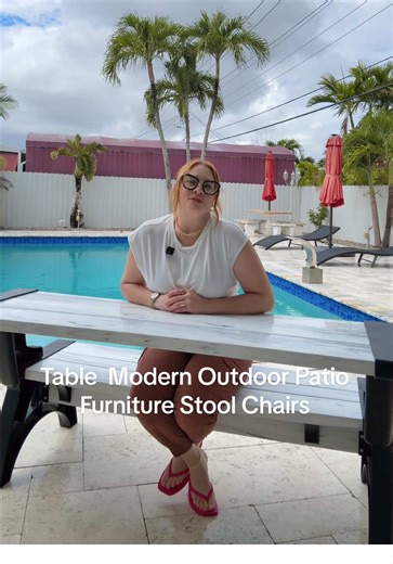 Convert-a-Bench Gen II XL Designer Series Bench-to-Table Modern Outdoor Patio Furniture Stool Chairs ##tiktokshopcreatorpick##springpicks##outdoors##patiodecor##bench