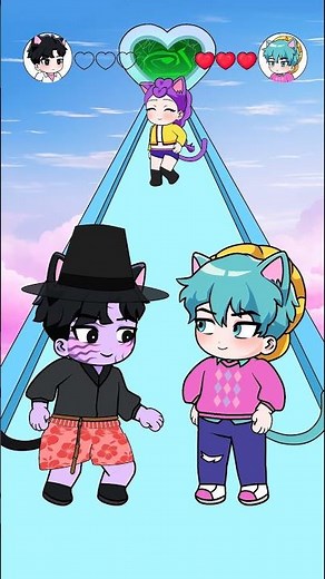 Demon Kiss Run Challenge - Jinu or BabySaja win? #kpopdemonhunters #shorts