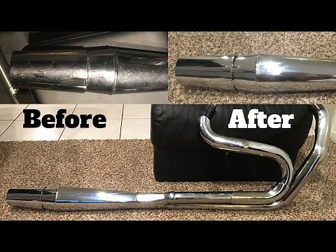 Cleaning a Rusty Chrome Thunderheader Exhaust for my Harley Dyna