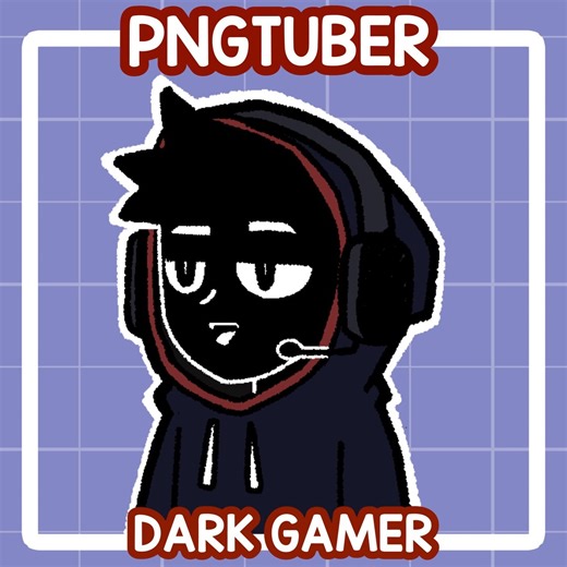 Dark Gamer Pngtuber: Ready to Use Veadotube Model (instant Download) - Etsy