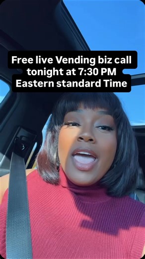 CHARMAINE | Vending Biz Coach | Food | Lifestyle on Instagram: "Comment the word “VEND” to snag your FREE SEAT for tonight’s call. I’m helping the next 50 people tap into this $80B year industry. I am your Master Vending Business Coach, and It’s time to TAP IN. Drop the word VEND now. I’ll see you TONIGHT."