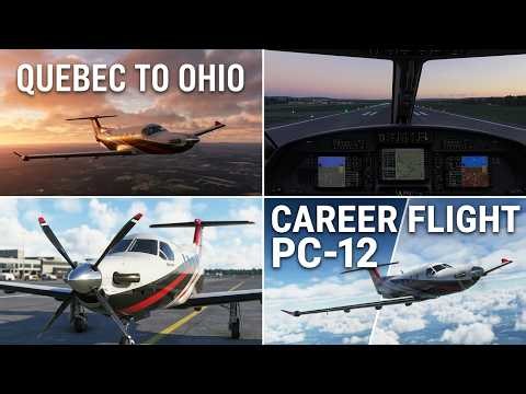 MSFS 2024 CYQB - KHLG / Quebec/Lesage Intl - Wheeling Ohio CO / Career Flt 06.08.2026 Pilatus PC-12
