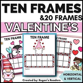 Double Ten Frame Template & Blank Ten Frames -Valentine's Day