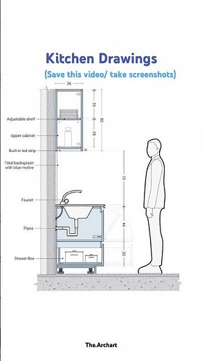 Kitchen Design | Interior Drawings | Kitchen Drawings #interior #kitchendesign #interiordesign