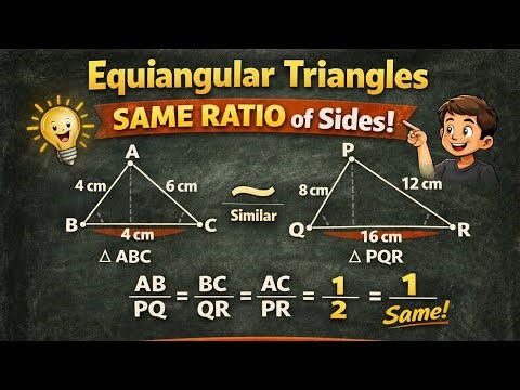 Triangles का ये Rule कभी नहीं भूलेगा 🔥 | Equiangular TrianglesSame Angles = Same Ratio 😮 | Class 10