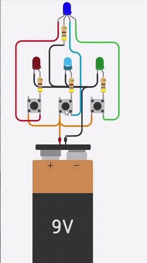 RGB LED Control Using Push Buttons | Arduino Tutorial EP 2 #shorts #Arduino #RGBLED #Electronics
