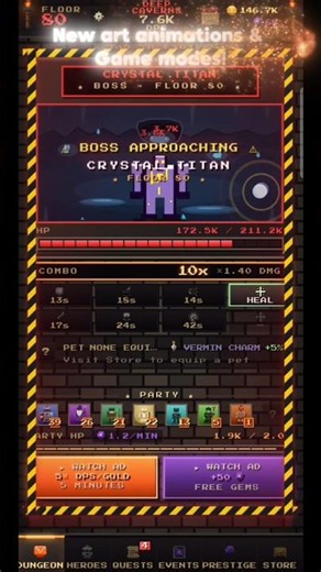 Battle Pets, Daily Delves & Prestige! Dark Depths: Idle Dungeon v1.0.8 Update