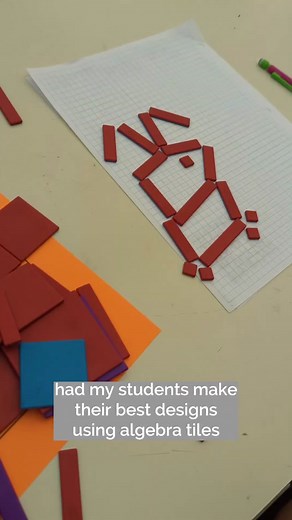 you gotta play with algebra tiles before you can learn with them! #algebra1 #algebratiles #teachersoftiktok