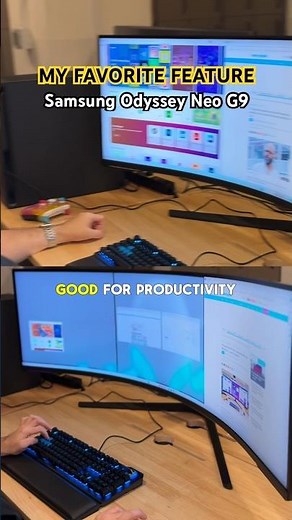 Samsung Odyssey Neo G9 | Multi-Tasking On A 57-Inch Monitor #samsungodyssey #myfavoritefeature