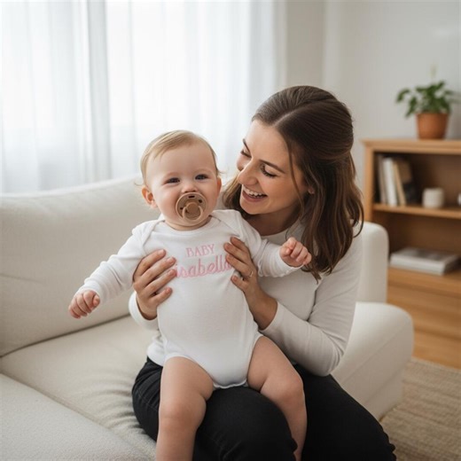 Personalized Baby Bodysuit, Embroidered Long Sleeve Onesie, Pregnancy Announcement Bodysuit, Newborn Custom Gift - Etsy