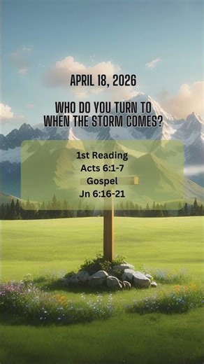 Today's Catholic Mass Reading and Gospel Reflection