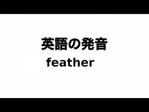 英単語 feather 発音と読み方