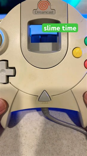 Quick Cleaning A Retro Controller 🧽 But With Slime 😊 #asmr #gaming #retrogaming #sega #games #slime