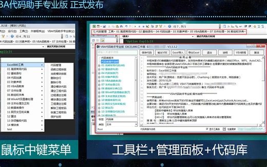 VBA代码助手专业版正式发布 功能及使用说明 VBA编程神器代码库管理 代码搜索插入 VBA密码破解 兼容office+wps 32+64位 Excel880