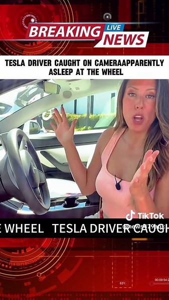 Tesla Driver Caught Sleeping at the Wheel