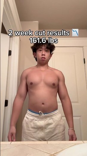 2 week cut transformation 📉 #gymtransformation #motivation #workout #diet #bodytranformation