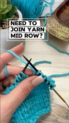 Easiest Way to Join Yarn Mid-Row in Knitting (No Knots, Clean Finish)#knitting #knittingtips
