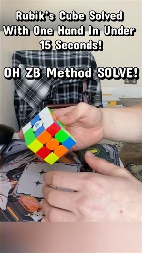 Rubiks Cube Solved With One Hand With ZB Method!