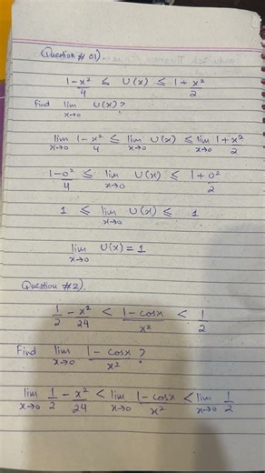 Squeeze Theorem / Sandwich Theorem | Calculus | Solved Examples #fyp # math